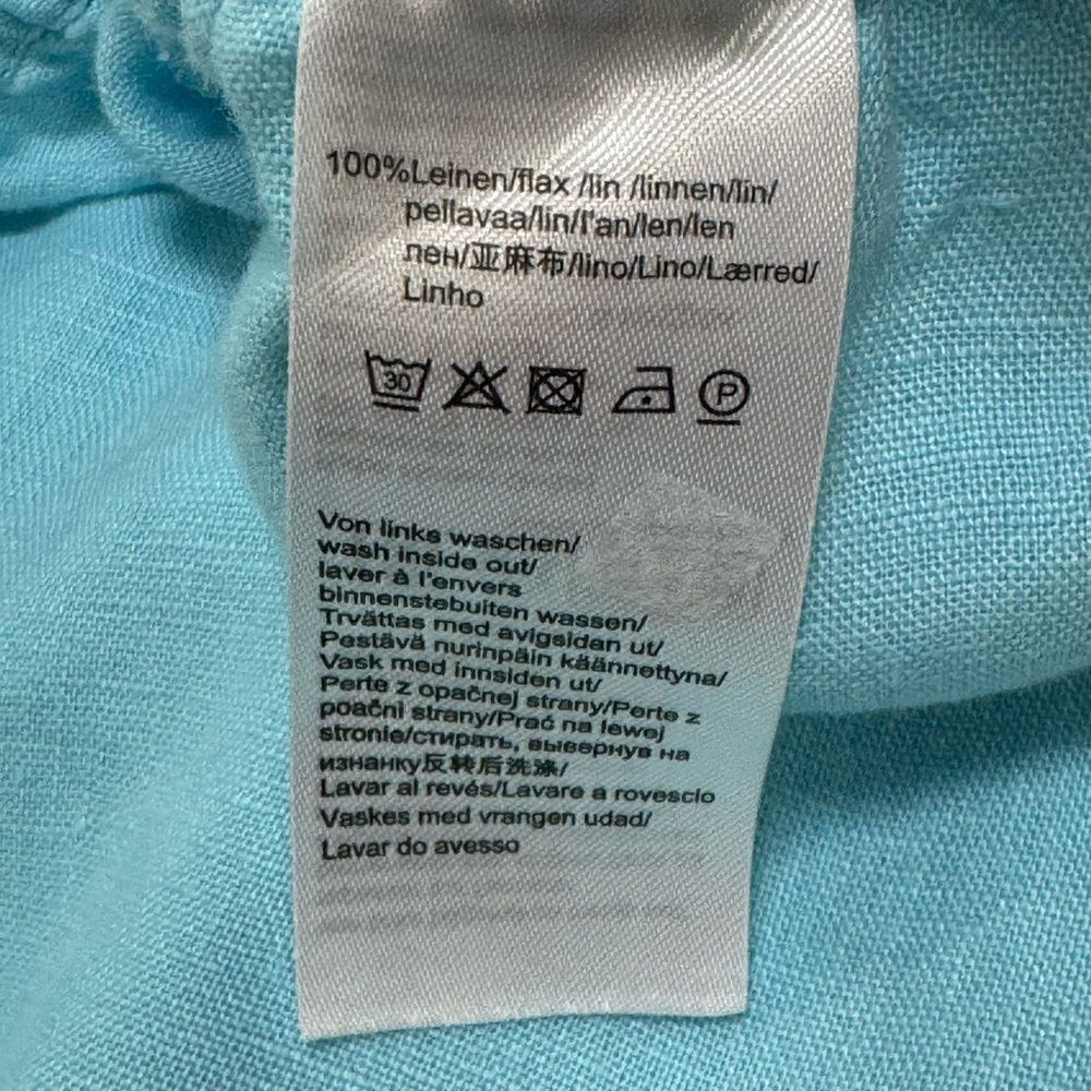 RABE CROP LINEN PANT BLUE - Picture 7 of 9